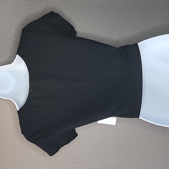 Charlotte Russe/Ambiance Apparel Black Crop Tee - Picture 3 of 5